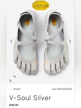 Vibram V-Soul Mary Jane FiveFingers in Light Gray